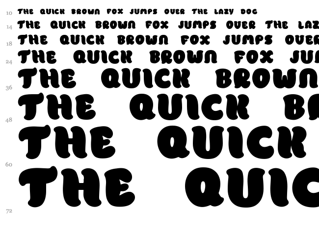 Pomporri font waterfall